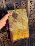 Dharmavaram Silk Sarees with Exquisite Leheriya Meenakari Weaving -silk saree Orange / free size women's fashion mart