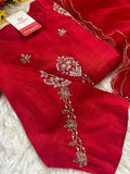 Designer Embroidered kurta set with dupatta  women's fashion mart
