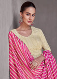Cream And Pink Lucknowi  Embroidery Sharara Suit - women's fashion mart