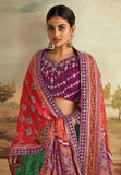 Fabulous Gaji Silk Green-Purple Patola Printed Lehenga Choli - women's fashion mart