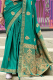 Viridian Green  Banarasi Handloom Saree - women's fashion mart