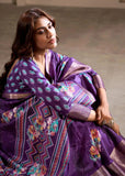 Exquisite Purple Foil Printed Dola Silk Party Wear Saree - women's fashion mart