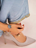 Enchanting Sky Blue Hand Worked Organza Kurta Set - women's fashion mart