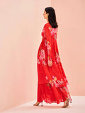 Charming and Ravishing Red Chinon Floral Printed Palazzo Set - women's fashion mart