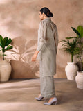 Dazzling Dusty Grey Hand Worked Organza Co-Ord Set - women's fashion mart