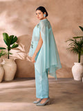 Enchanting Aqua Blue Organza Hand Worked Co-Ord Set - women's fashion mart