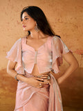 Precious Peach Organza Ready To Wear Saree - women's fashion mart