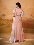 Precious Peach Organza Ready To Wear Saree - women's fashion mart