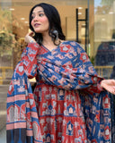 Comfortable And Stylish Pure Cotton Suit Cum Gown Set Which Is Beautifully Decorated With Intricate Hand Work, Jari Work And Lace Detailing In Neck -READY MADE DRESSES S women's fashion mart