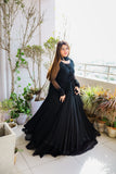 Maxi Long Flare with Lace Border Set with Dupatta Set -Clothing XS [34] / Black women's fashion mart