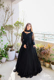 Maxi Long Flare with Lace Border Set with Dupatta Set -Clothing XS [34] / Black women's fashion mart
