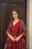 Divine Muslin Anarkali Style Plazzo Suit Set -suit set XS [34] women's fashion mart