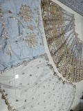 Blue Net lehnga with foil paper & zari work - INSPIRED | Ready To Wear  women's fashion mart