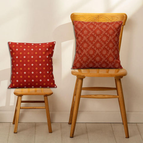 Saffron Cushion Cover Set Of 2 16"X16" - women's fashion mart