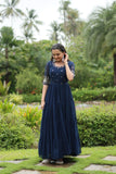 Extraordinary Embroidered Faux Blooming Gown - women's fashion mart