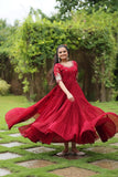 Extraordinary Embroidered Faux Blooming Gown - women's fashion mart