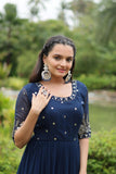 Extraordinary Embroidered Faux Blooming Gown - women's fashion mart