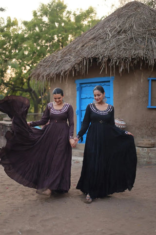 Luxurious and Flawless Navratri Rayon Gowns - women's fashion mart