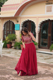 Amazing Faux Georgette Zari Sequins Worked Designer Gown - women's fashion mart