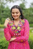 Elegant and Fabulous Bandhni Printed Gowns -Gowns Blue / L women's fashion mart