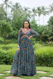 Elegant and Fabulous Bandhni Printed Gowns -Gowns Dark Green / L women's fashion mart