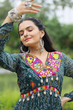 Elegant and Fabulous Bandhni Printed Gowns -Gowns Blue / L women's fashion mart