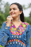 Elegant and Fabulous Bandhni Printed Gowns -Gowns Blue / L women's fashion mart