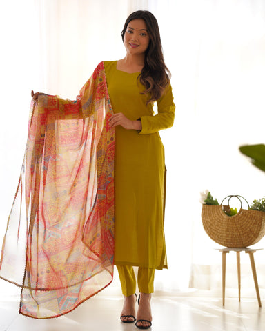 Amazing Pure Viscous Straight Kutta Pant Suit - women's fashion mart