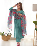Amazing Pure Viscous Straight Kutta Pant Suit -Salwar Kameez Sea Green / XS women's fashion mart