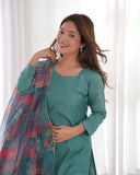 Amazing Pure Viscous Straight Kutta Pant Suit -Salwar Kameez Sea Green / XS women's fashion mart