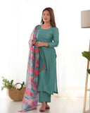 Amazing Pure Viscous Straight Kutta Pant Suit -Salwar Kameez Sea Green / XS women's fashion mart