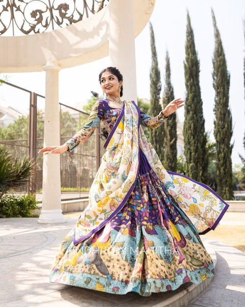 south indian Kalamkari Lehenga Choli SM-36 -Lehenga Choli Default Title women's fashion mart