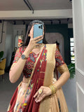 Dola Silk Kalamkari Printed Lehenga Choli Set - women's fashion mart