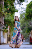 Dola Silk Kalamkari Printed Lehenga Choli Set - women's fashion mart