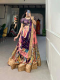 Dola Silk Kalamkari Printed Lehenga Choli Set - women's fashion mart