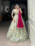 Attractive Floral Printed Silk Designer Lehenga Choli - women's fashion mart