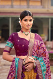 Impressive Tussar Silk Patola Printed Foil Worked Lehenga Choli - women's fashion mart