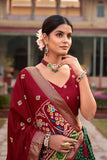 Gorgeous Green Tussar Silk Patola Printed Lehenga Choli - women's fashion mart