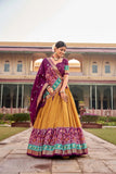 Impressive Tussar Silk Patola Printed Foil Worked Lehenga Choli - women's fashion mart