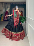 Outstanding Tussar Silk Printed Lehenga Choli Set - women's fashion mart