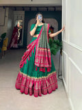 Outstanding Tussar Silk Printed Lehenga Choli Set - women's fashion mart
