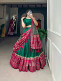 Outstanding Tussar Silk Printed Lehenga Choli Set - women's fashion mart