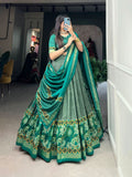 Wear Tussar Silk Floral Printed Lehenga Choli Set -Lehenga Choli Semi Stitched women's fashion mart