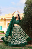 Dazzling Tussar Silk Floral Printed Lehenga Choli Set -Lehenga Choli Semi Stitched women's fashion mart