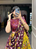 Gorgeous Yellow Patola Print Zari Weaving Border Work Lehenga Choli - women's fashion mart