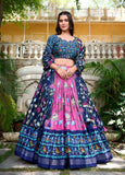 Adorable Pink Patola Print Zari Weaving Border Work Lehenga Choli -Lehenga Choli Semi Stitched women's fashion mart