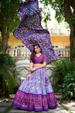 Lovely Lavender Patola Print Zari Weaving Border Work Lehenga Choli - women's fashion mart