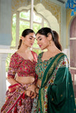 Amazing Tussar Silk Floral Printed Foil Worked Lehenga Choli Set - women's fashion mart