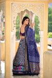Colourful Tussar Silk Printed Foil Worked Lehenga Choli Set - women's fashion mart