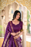 Colourful Tussar Silk Printed Foil Worked Lehenga Choli Set - women's fashion mart
